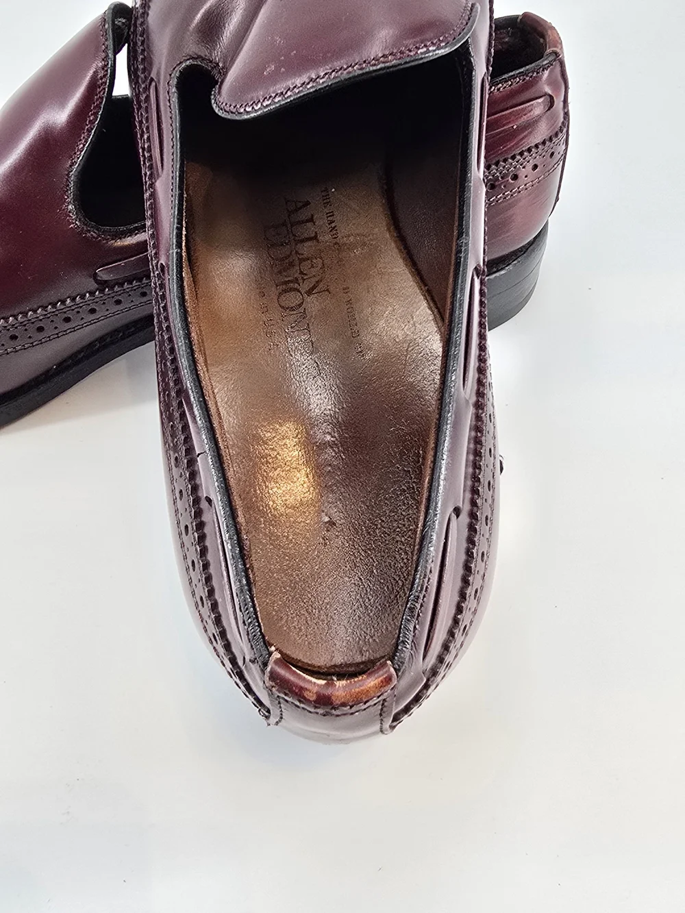 Allen Edmonds Burgundy Tassel Wingtip Loafers Berwick 9 C